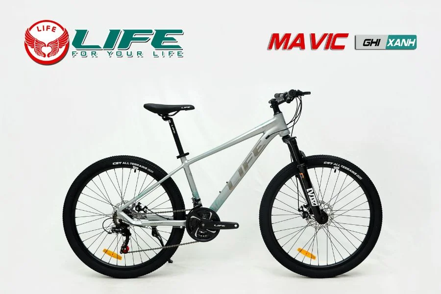 Xe đạp Life Mavic Màu Ghi Xanh