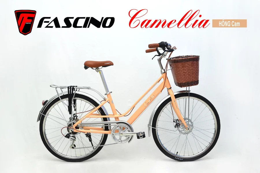 Xe đạp Mini Fascino Camellia Màu Hồng Cam