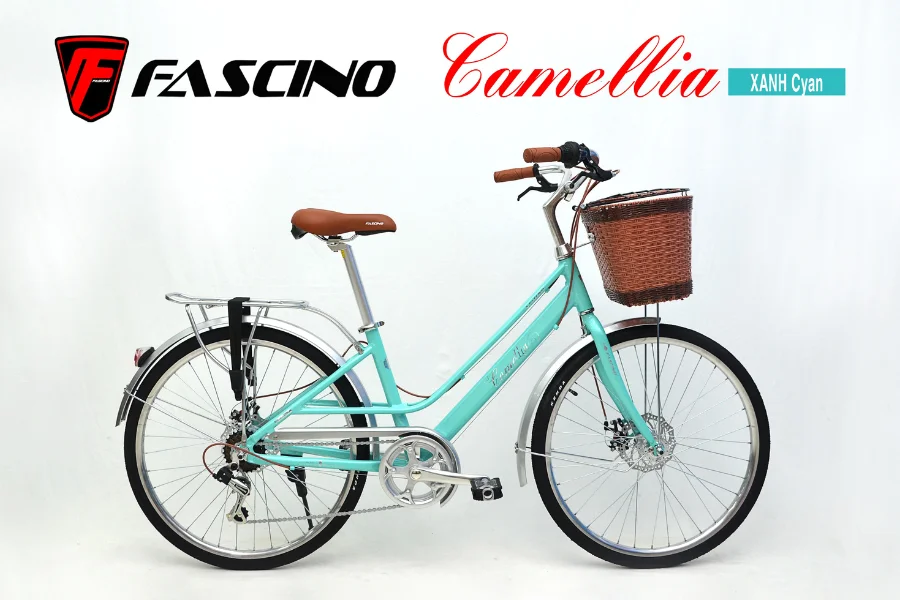 Xe đạp Mini Fascino Camellia Màu Xanh Cyan